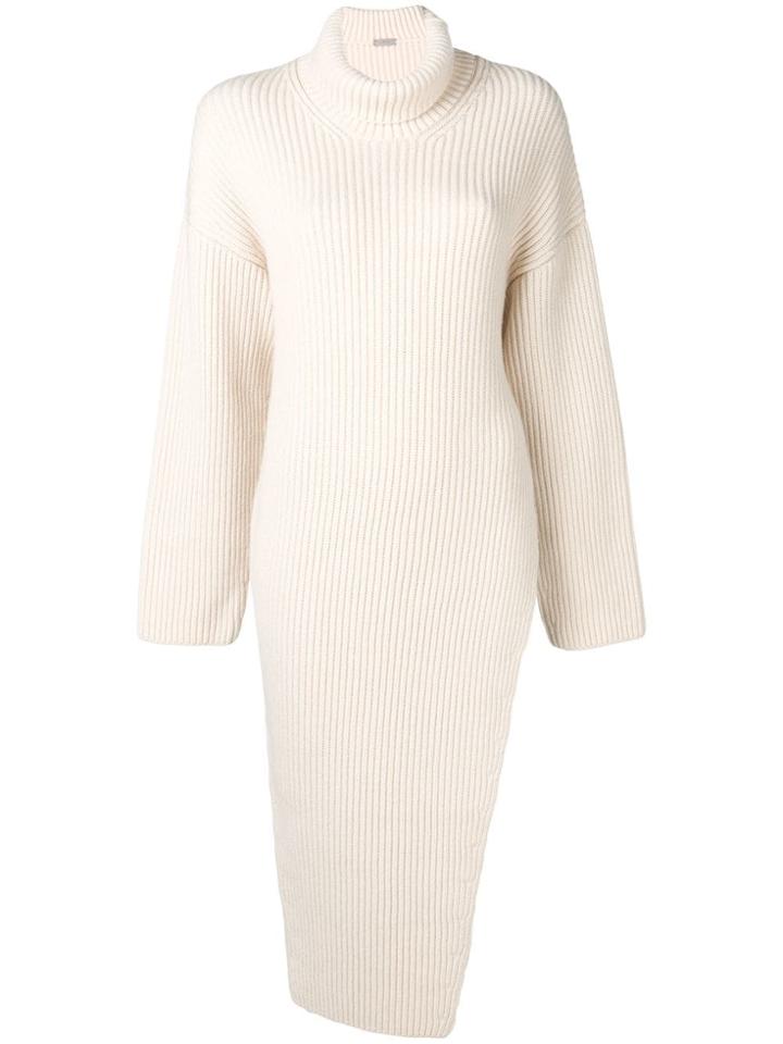 Mrz Asymmetric Sweater Dress - White