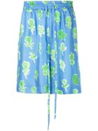 Prabal Gurung Twill Combo Basketball Shorts - Blue