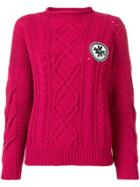 Mr & Mrs Italy Logo Cable-knit Sweater - Pink