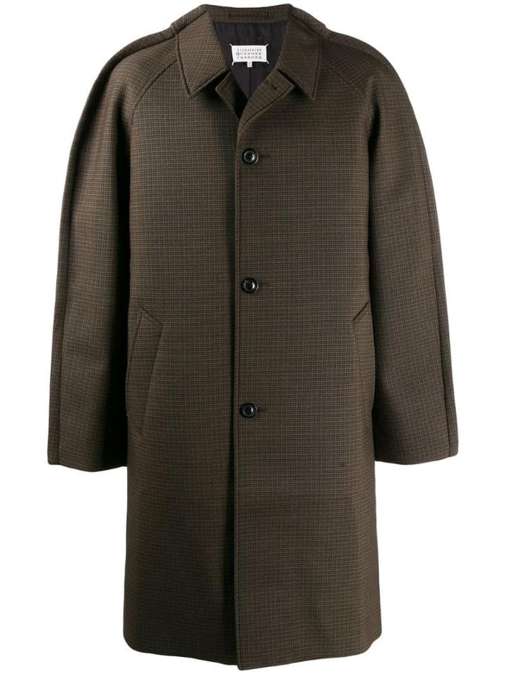 Maison Margiela Micro Check Coat - Green