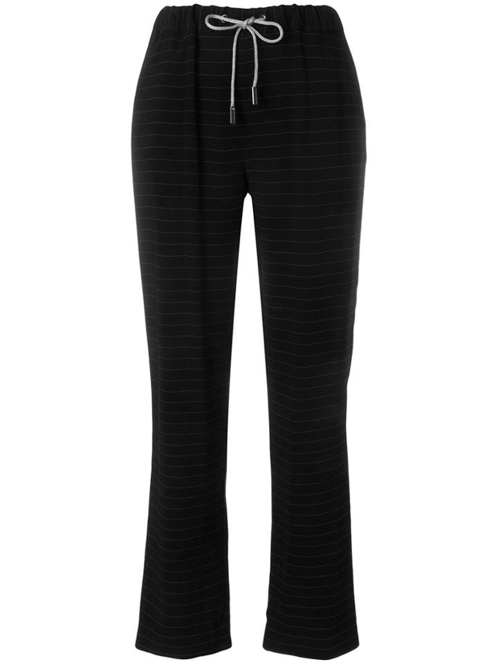 Eleventy Striped Trousers - Black