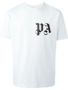 Palm Angels Logo Print T-shirt, Men's, Size: L, White, Cotton