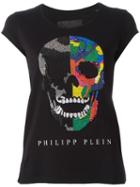 Sunny T-shirt, Women's, Size: Small, Black, Cotton, Philipp Plein