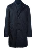 Emporio Armani Inset Detail Raincoat, Men's, Size: Medium, Blue, Polyamide/polyester