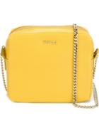 Furla Square Cross Body Bag, Women's, Yellow/orange, Calf Leather
