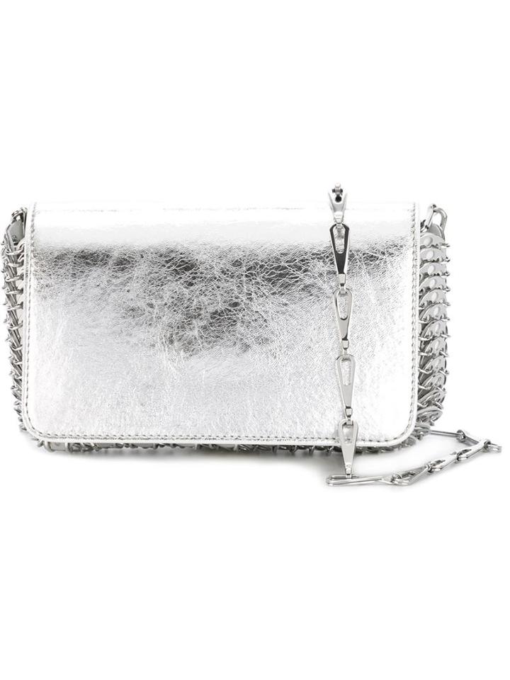 Paco Rabanne Chain Mail Cross Body Bag, Women's, Grey