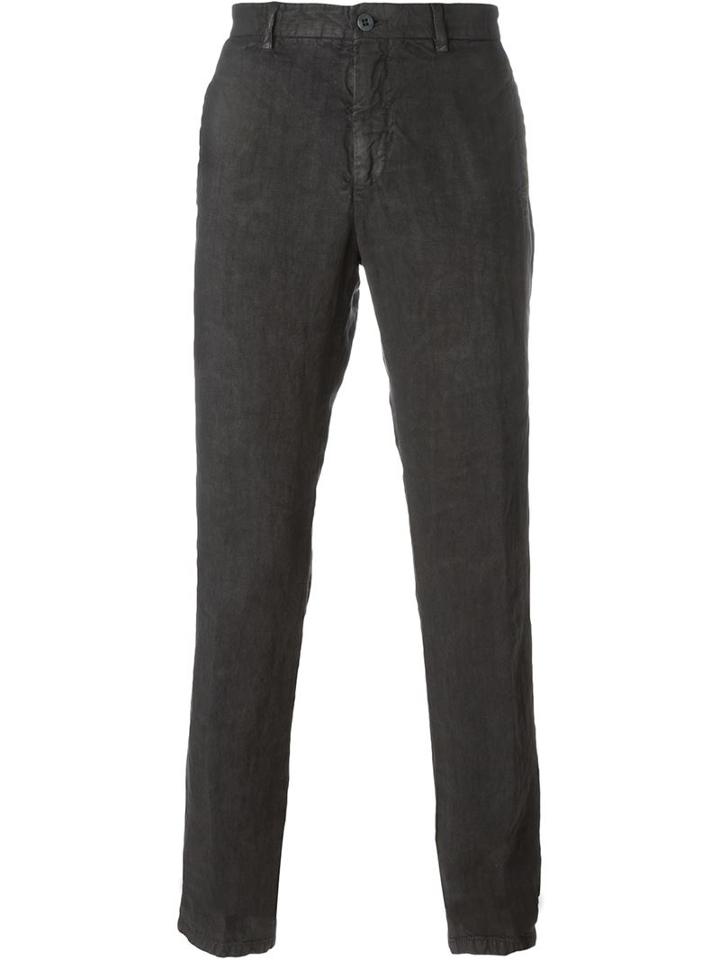 Etro Slim-fit Trousers, Men's, Size: 46, Grey, Linen/flax