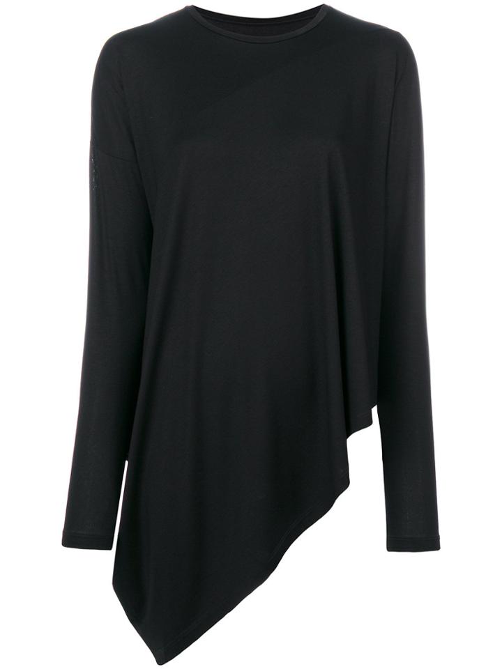 Mm6 Maison Margiela Asymmetric Hem T-shirt - Black