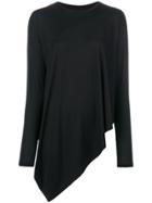 Mm6 Maison Margiela Asymmetric Hem T-shirt - Black