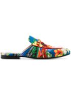 Gucci Multicoloured Princetown Tropical Hawaiian Leather Loafers