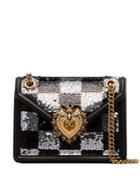 Dolce & Gabbana Devotion Sequin-embellished Shoulder Bag - Black