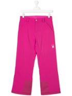 Spyder Kids Spider Embroidery Straight Trousers - Pink & Purple