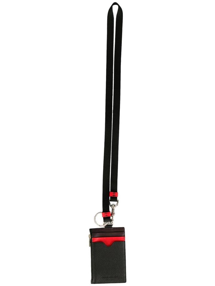 Alexander Mcqueen Neck Strap Card Holder - Black