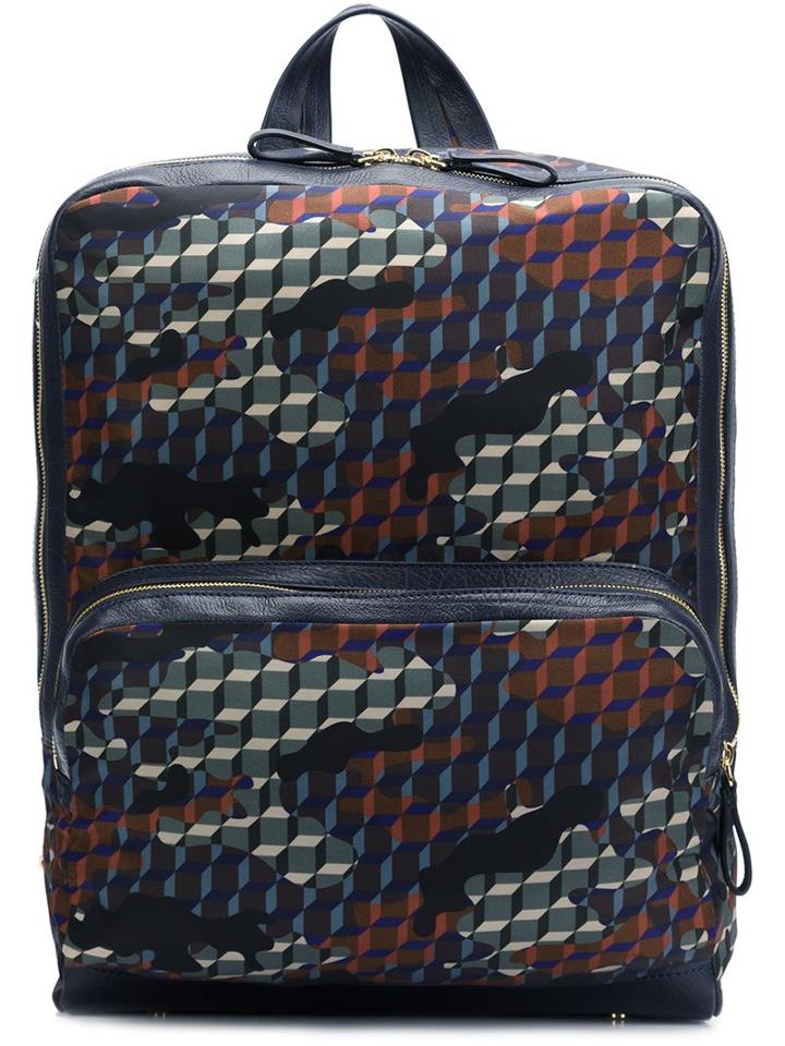 Pierre Hardy Forest Camocube Printed Backpack