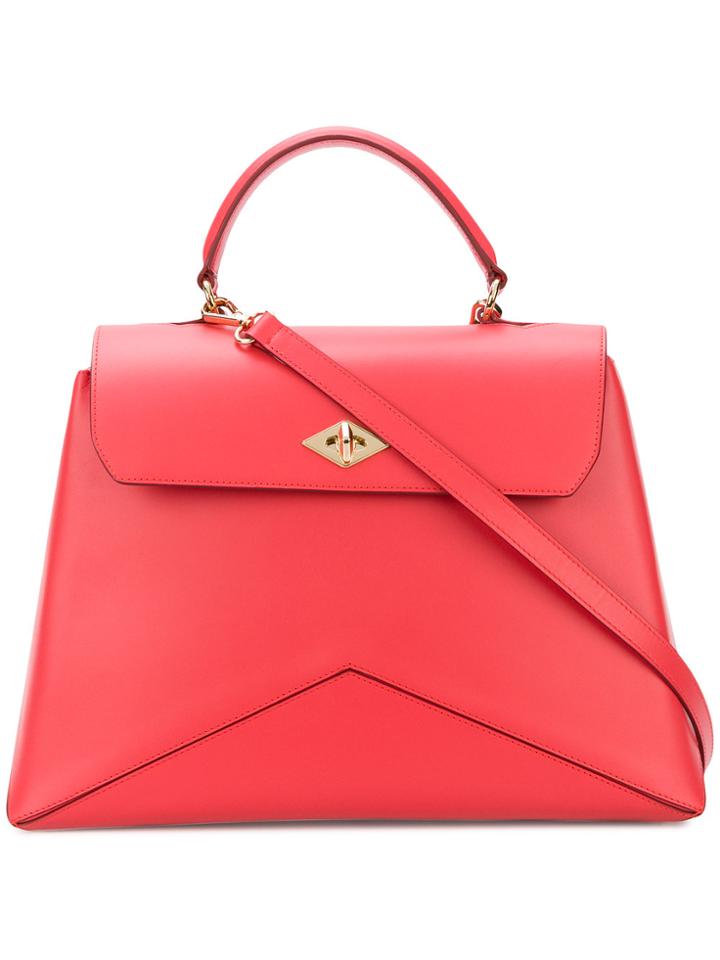 Ballantyne Geometric Detail Tote - Red
