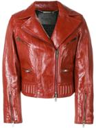 Givenchy Varnished Biker Jacket - Red