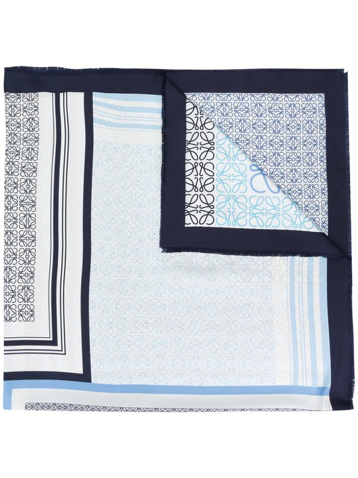 Loewe Anagram Print Scarf - White