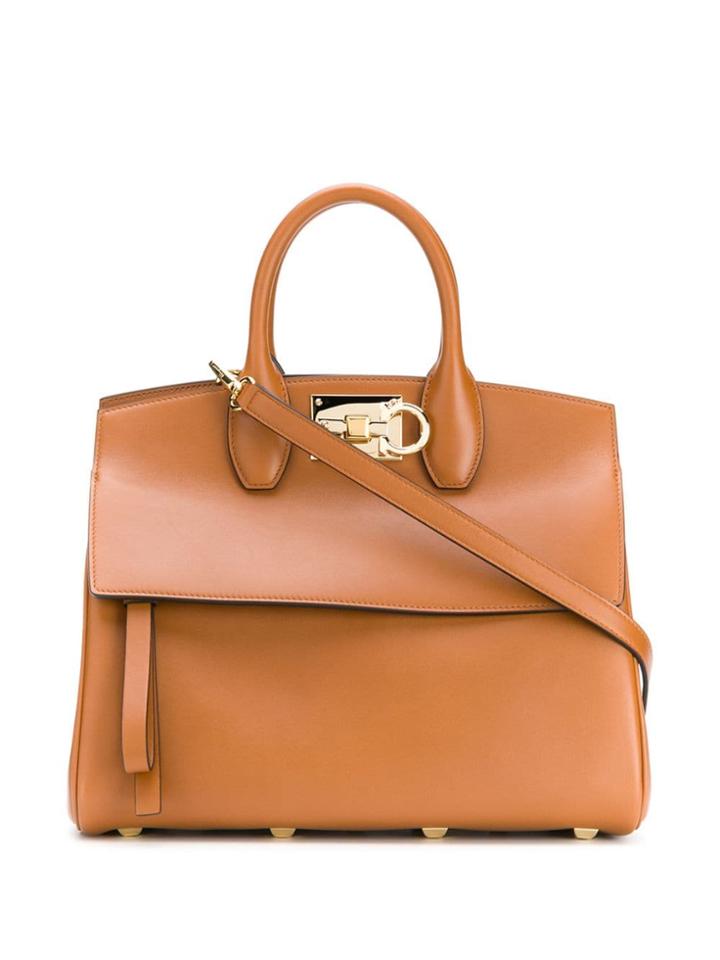 Salvatore Ferragamo Medium Studio Tote Bag - Brown