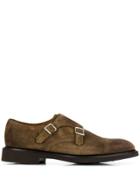 Doucal's Buckle Front Monk Shoes - Brown