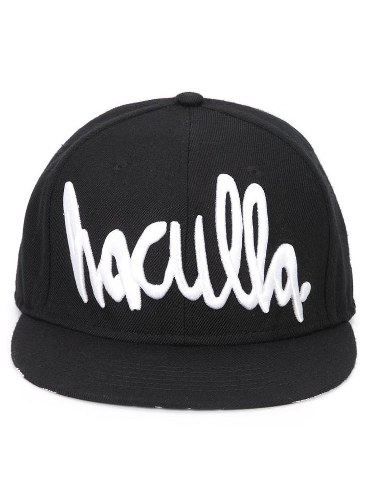 Haculla Logo Print Cap, Adult Unisex, Black, Acrylic/wool