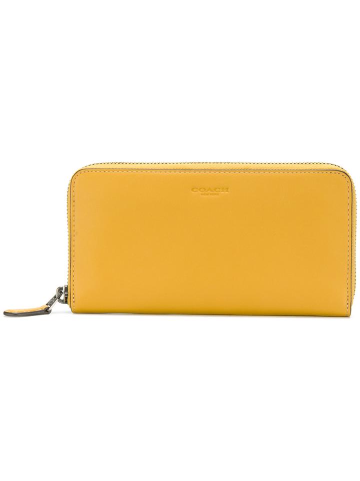 Coach Accordion Zip Wallet - Yellow & Orange