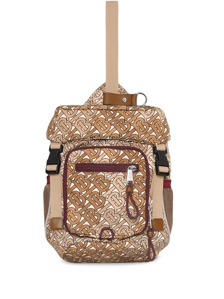 Burberry Monogram Print Nylon Leo Belt Pack - Brown