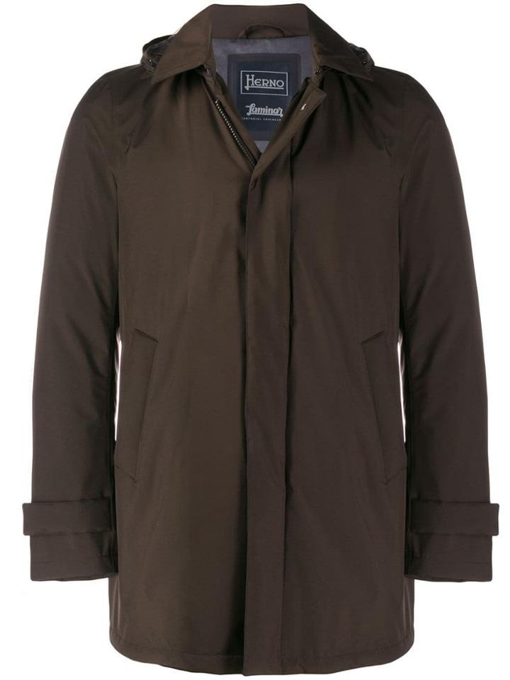Herno Hooded Parka Coat - Brown