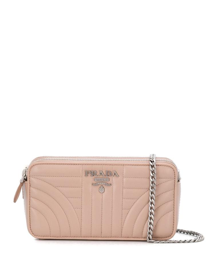 Prada Quilted Mini Crossbody Bag - Pink