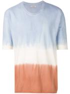 Laneus Tie Dye Tricolour T-shirt - Blue