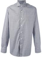 Barba Tattersall Check Shirt, Men's, Size: 39, Brown, Cotton