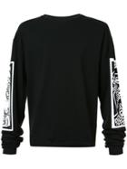 Haculla Printed Sleeves Sweatshirt - Black