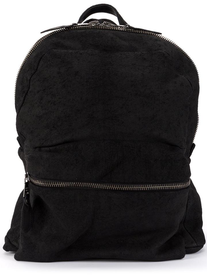 Giorgio Brato Front Zip Backpack - Black