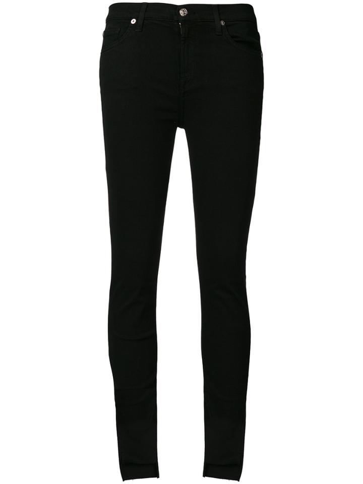 7 For All Mankind Asymmetric Hem Jeans - Black