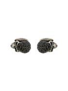 Elf Craft Skull Embellished Cufflinks - Metallic