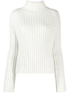 Holland & Holland Ribbed Knit Jumper - White