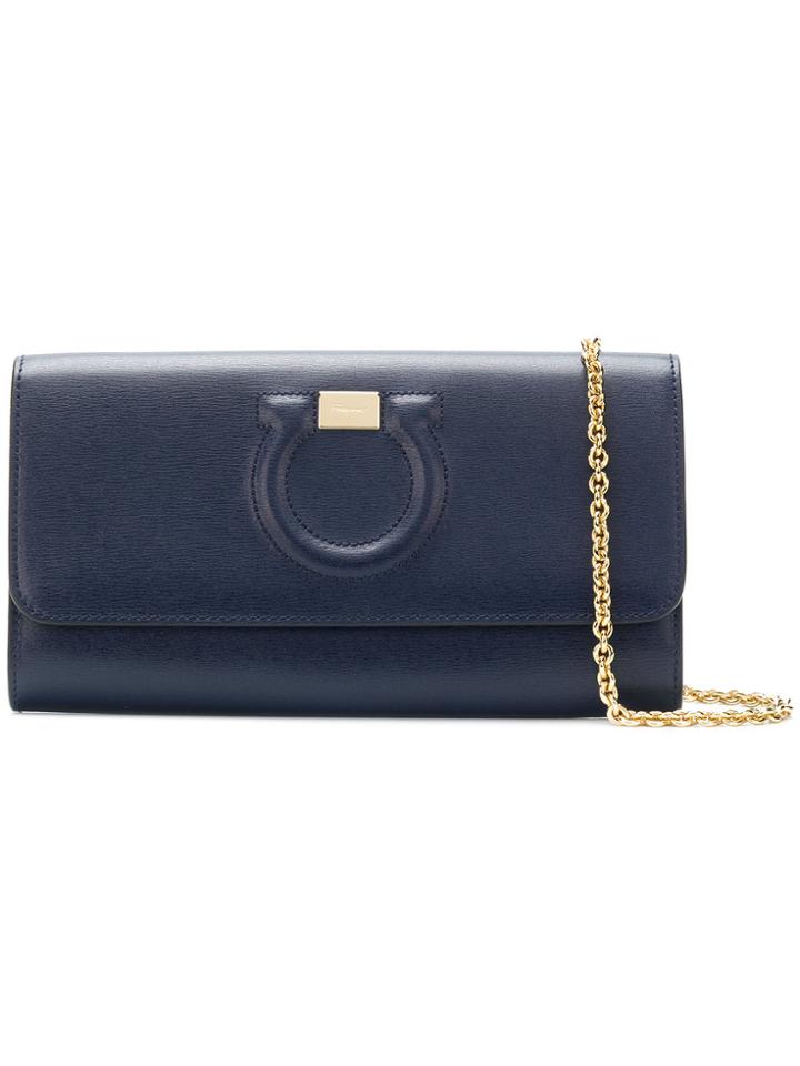 Salvatore Ferragamo Gancio Chain Wallet - Blue