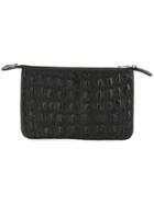Zambesi Crocodile Effect Zipped Purse - Black