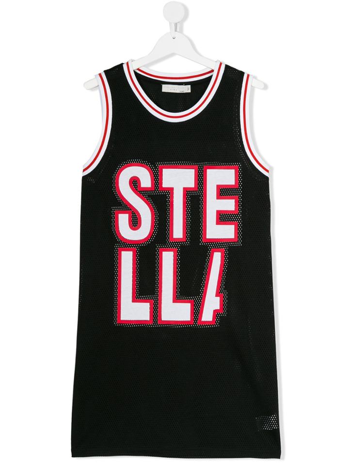 Stella Mccartney Kids Logo Mesh Tank Top Set - Black