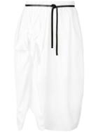 Simone Rocha - Drawstring Contrast Skirt - Women - Cotton - 8, White, Cotton