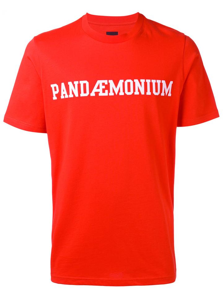 Oamc Pandaemonium Print T-shirt, Men's, Size: Small, Red, Cotton/spandex/elastane/polyamide