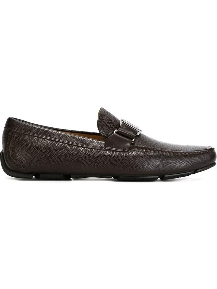 Salvatore Ferragamo Briar Loafers, Men's, Size: 8, Brown, Calf Leather/leather/rubber