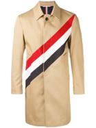 Thom Browne Diagonal Stripe Coat - Nude & Neutrals