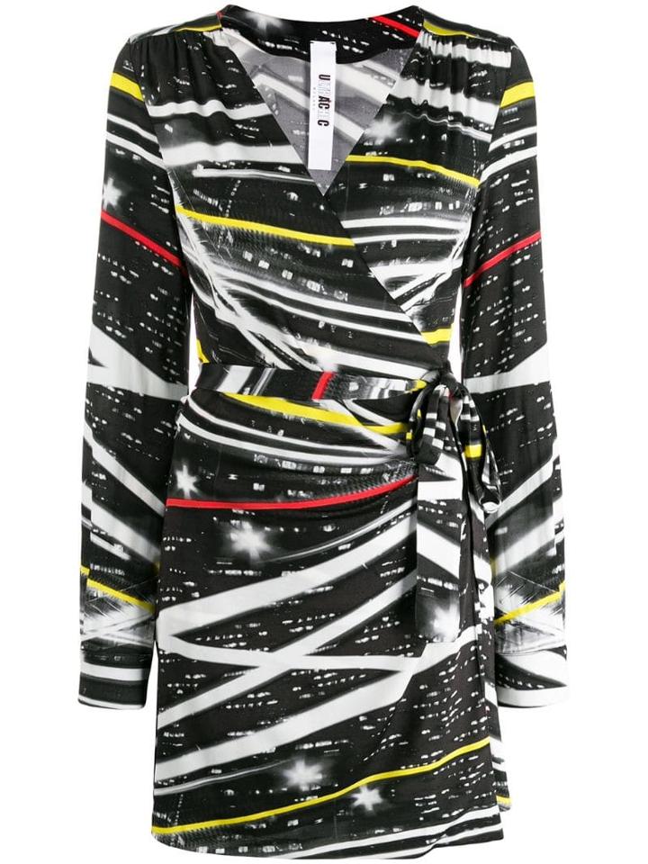 Ultràchic Night Print Mini Dress - Black