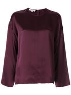 Vince Front Seam Blouse - Red
