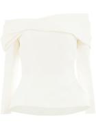 Oscar De La Renta Off-shoulder Draped Blouse - White