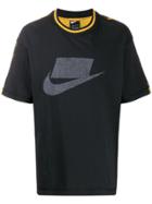 Nike Check-print Back Logo T-shirt - Black