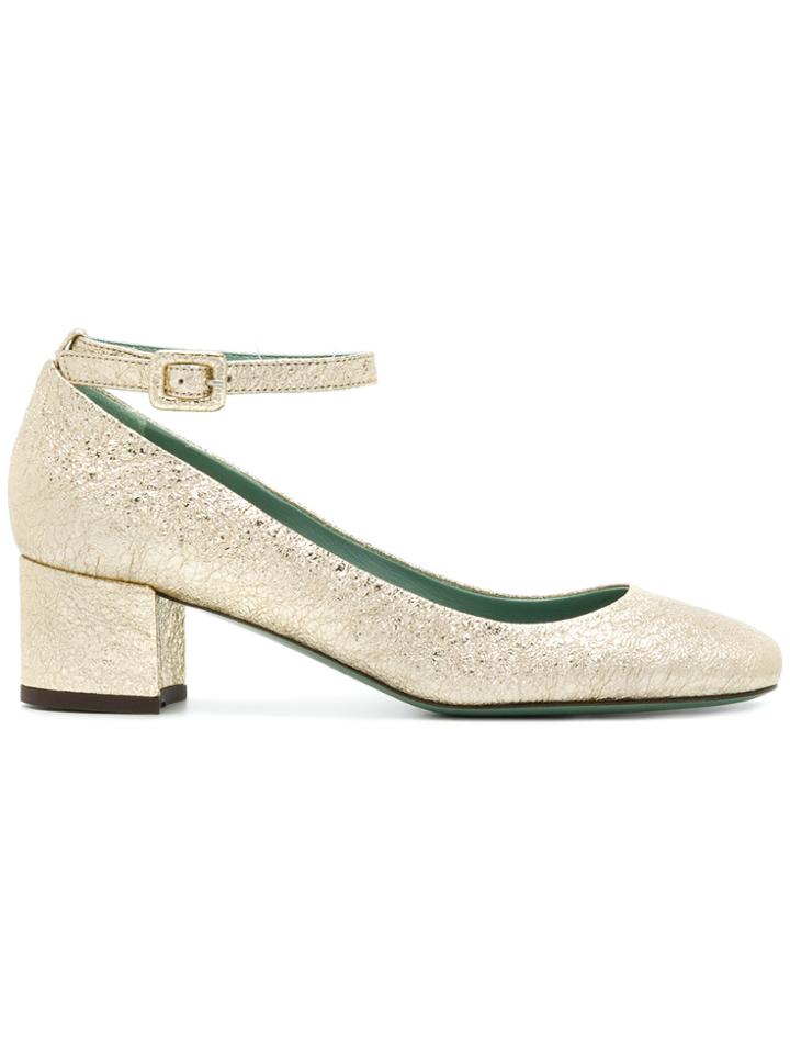 Paola D'arcano Ankle Strap Pumps - Metallic