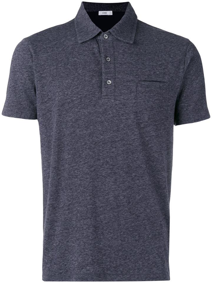 Closed Patch Pocket Polo Shirt, Men's, Size: Medium, Grey, Cotton/polyester