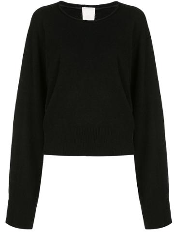 Phaedo Studios Cut-out Back Boxy Sweater - Black