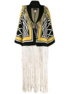 Alanui Ravenstail Fringe Cardigan - 0188 Embassy Black
